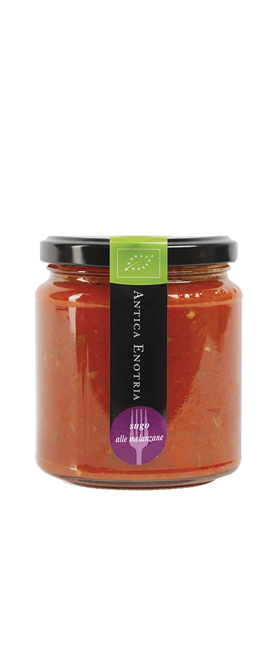 Bio-Tomaten-Sugo mit Melanzani