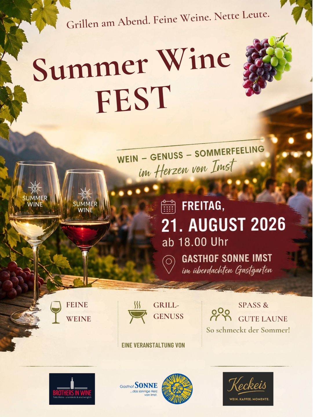 Summer Wine Fest am 21. August 2026 in Imst