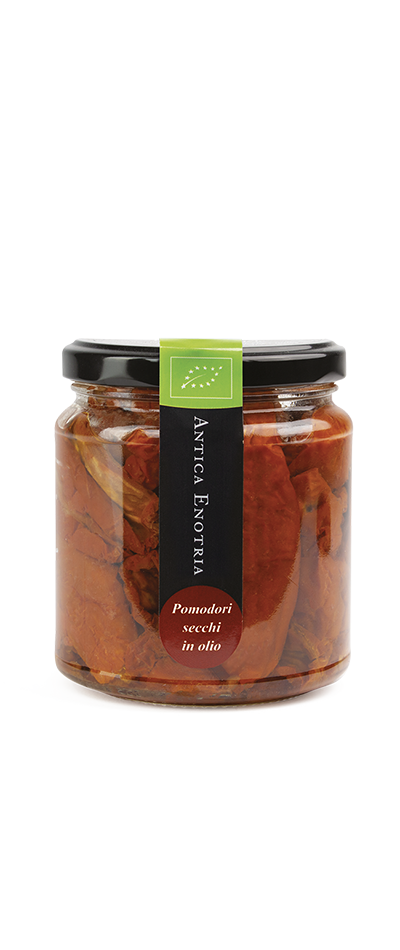 Getrocknete Bio-Tomaten in nativem Olivenöl