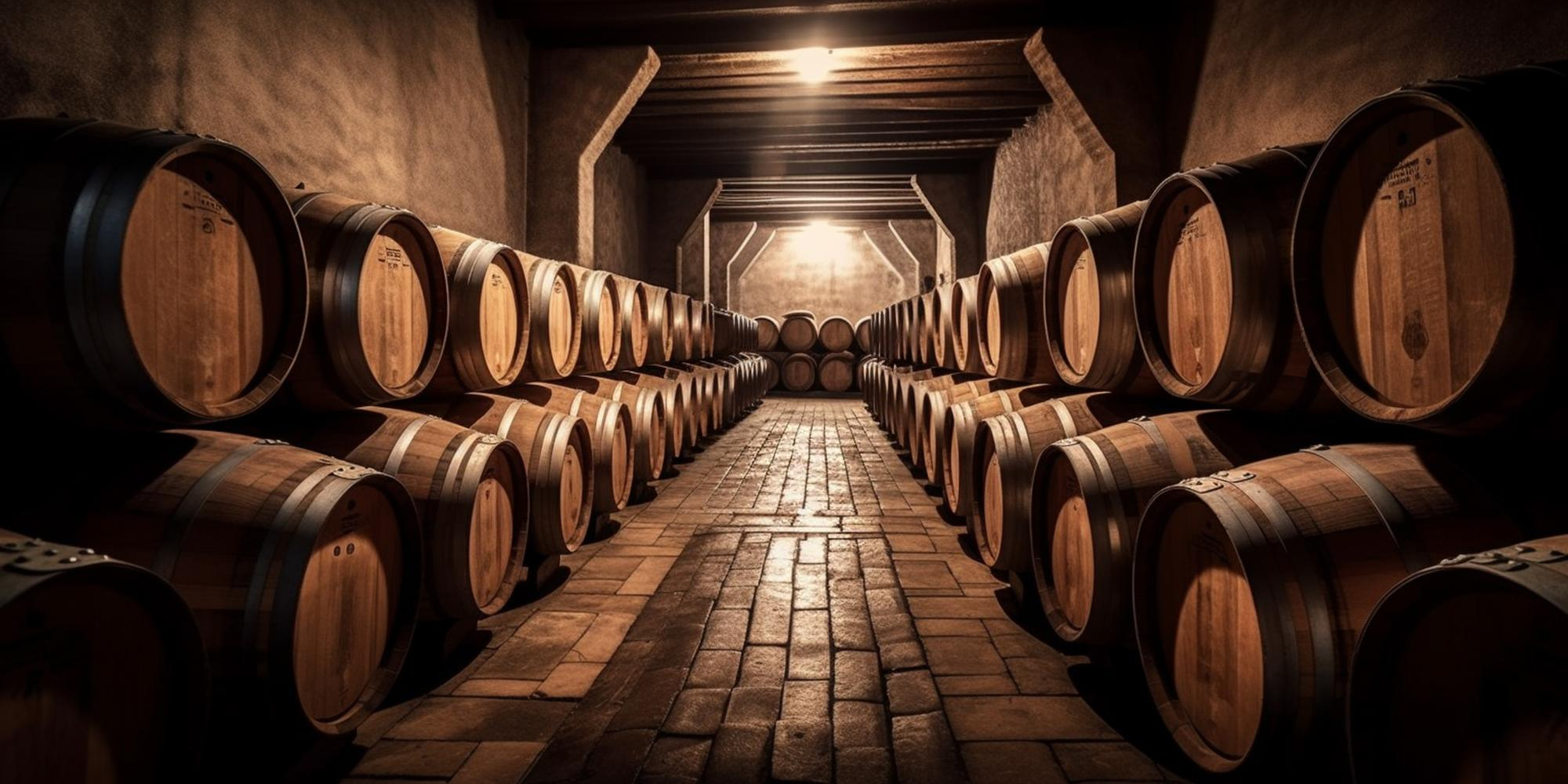wine-cognac-barrels-cellar-winery-wooden-wine-barrels-perspective-wine-vaults-vintage-oak-barrels-craft-beer-brandy